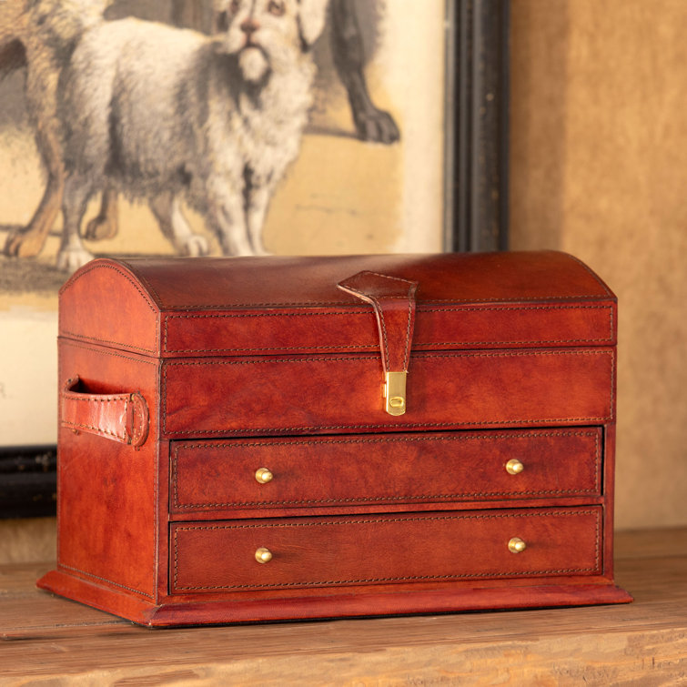 Park Hill Faux Leather Decorative Box Perigold